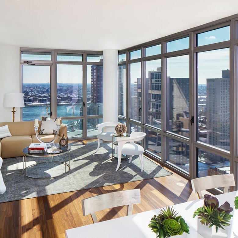 Picture of a furnished apartment living room